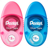 Kit 2 Colas Em Fita Pentel - 6mm X 12m - Cores Para Escolher