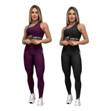 Kit 2 Conjuntos Treino Fitness Alta Compressão