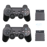 Kit 2 Controle Joystick Sem Fio Para Ps1 Ps2 Plug And Play