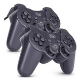 Kit 2 Controle Joystick Usb Para Pc Computador Notebook Ps3