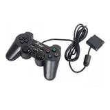 Kit 2 Controle Ps2 Dual Shock 2 Analógico Com Fio Vibração