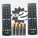 Kit 2 Controle Remoto Compatível LG Tv Smart Universal