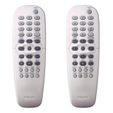 Kit 2 Controle Remoto Dvd Player Philips Dvp3005/bk Original