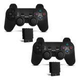 Kit 2 Controle Sem Fio Compatível Com Ps2 Plug And Play