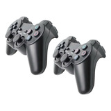 Kit 2 Controles Manete Compativel Ps2 Play Sem Fio Joystick