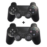 Kit 2 Controles Para Ps1 Ps2 Joystick Com Fio Analógico