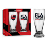 Kit 2 Copo De Vidro Tulipa Chopp Cerveja Time Oficial 