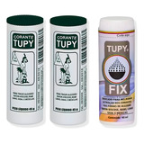 Kit 2 Corante Tupy Verde Tingir Tecido Roupa +1 Tupy Fixador