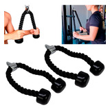 Kit 2 Corda Puxador Triceps Crossover Exercícios Musculação