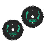 Kit 2 Disco Para Roçadeira Com Dentes De Corrente Motosserra