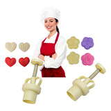Kit 2 Ejetor Max Para Moldar Doces Coração + Flor Blue Star- Cor Amarelo Ejetor Brigadeiro Coração + Flor