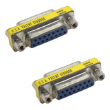 Kit 2 Emenda Femea Db15 X Db15 2 Fileiras