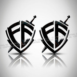 Kit 2 Escudo Da Fé Derbi Predator Kit 2 Adesivos Resinados