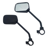 Kit 2 Espelho Retrovisor Bike Retangular Haste Longa 22.2mm