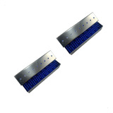 Kit 2 Estojos Inox 18 X 4 X 3 Cm Autoclavavel Manta Silicone