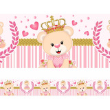Kit 2 Faixas Decorativas Adesivo Infantil Ursinha Princesa