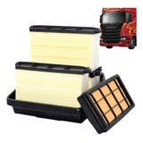 Kit 2 Filtro Ar Motor Sc Ntg Dc9 Dc13 Quadrado Colméia 19/..