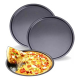  Kit 2 Forma De Pizza Assadeira Antiaderente Grande 36cm 