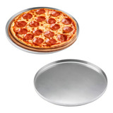 Kit 2 Forma Pizza Assadeira Alumínio 35 Centímetros