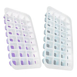 Kit 2 Formas De Gelo - 32 Cavidades Fundo Silicone Cor Cinza