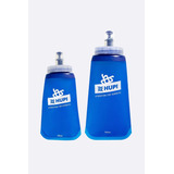 Kit 2 Garrafas Dobráveis Agua Soft Flask Hupi 250ml + 350ml Cor Azul