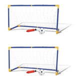  Kit 2 Golzinhos Rede Bola Trave Brinquedo Infantil Futebol