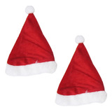 Kit 2 Gorro De Natal Papai Noel Enfeite Para Pet Vermelho