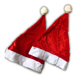 Kit 2 Gorro Papai Noel Touca De Natal Adulto Vermelha
