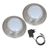 Kit 2 Hiper Led Brustec 6w Branco Inox 316l E Fonte 1a