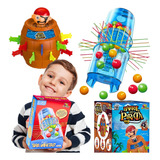 Kit 2 Jogos De Tabuleiro Infantil Educativos Pedagogicos Tira Vareta Tubo Pega Varetas Art Brink E Jogo Barril Pula Pirata Art Brink
