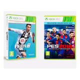 Kit 2 Jogos Fifa 2019 + Pes 2018 Para Xbox-360 Desbloqueado