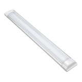 Kit 2 Lâmpada Luminária Led 20w Sobrepor 60cm Retangular Branco Quente 3000k Bivolt Completa 20w Led = 40w Fluorescente