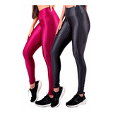 Kit 2 Leg 3d Cirre Suplex Poliamida Para Corrida Proteção Uv
