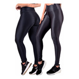 Kit 2 Leg Ginástica Esconde Celulite Modela Cintura Femina