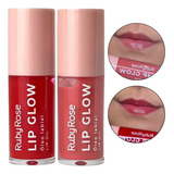 Kit 2 Lip Glow Óleo Labial Ruby Rose Gloss Hidratante
