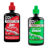 Kit 2 Lubrificante Óleo Finish Line Umido E Seco 120ml Bike