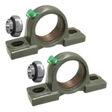 Kit 2 Mancal Pedestal P207 + 2 Rol Uc207=ucp207 P/ Eixo 35mm