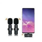 Kit 2 Microfone De Lapela Sem Fio Duplo Samsung Motorola 