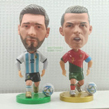 Kit 2 Mini Craques Messi E Cristiano Ronaldo Seleção Futebol