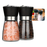 Kit 2 Moedores De Sal Grosso E Pimenta Do Reino Em Aço Inox