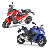 Kit 2 Moto Miniatura De Ferro Coleção 1:18 Frete Grátis