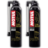 Kit 2 Motul P3 Reparador Pneu Furado Tyre Repair 300ml