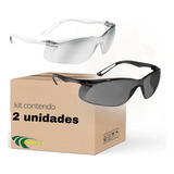 Kit 2 Óculos Proteção Epi Top Ss5 Espelhado & Fumê