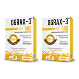 Kit 2 Ograx 500mg 30cps Suplemento P/ Cães E Gatos Omega 3