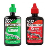Kit 2 Óleo Lubrificantes Finish Line Úmido E Seco 60ml Top