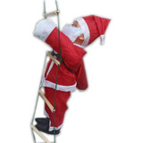 Kit 2 Papai Noel Subindo Escada Enfeite Natal Decoração