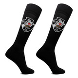 Kit 2 Pares Meião Futebol Juvenil Clube Vasco Da Gama