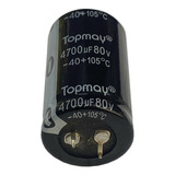 Kit 2 Pçs - Capacitor Eletrolitico 4700x80v - 4700uf X 80v 