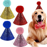 Kit 2 Pçs Chapéu E Gravata Festa / Aniversário Cachorro