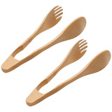 Kit 2 Pegador Universal Salada Macarrão Bambu 30cm